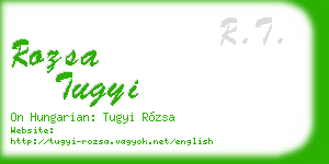 rozsa tugyi business card